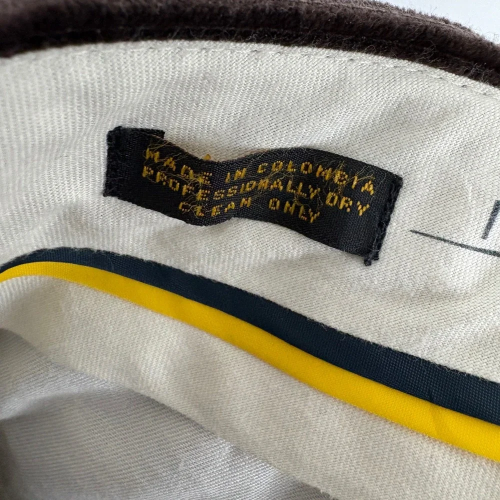 Vintage Nautica Mens Brown Corduroy Pleated Pants‎ Relaxed Fit Classic